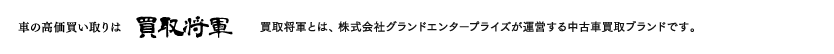 グランドエンタープライズが運営する中古車高価買取ブランド買取将軍